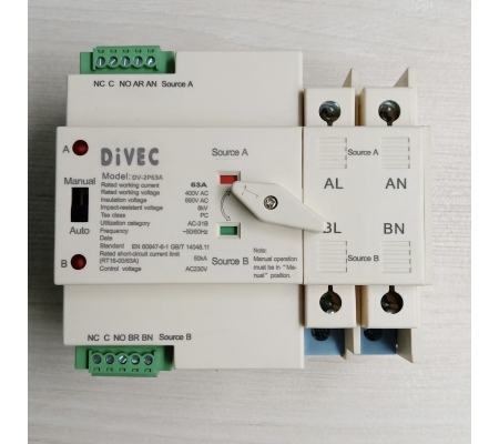 Thiết bị chuyển đổi nguồn tự động 2P - 63A
